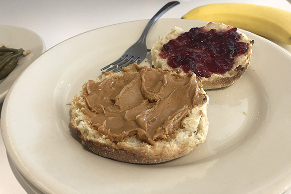 English Muffin with PB & J