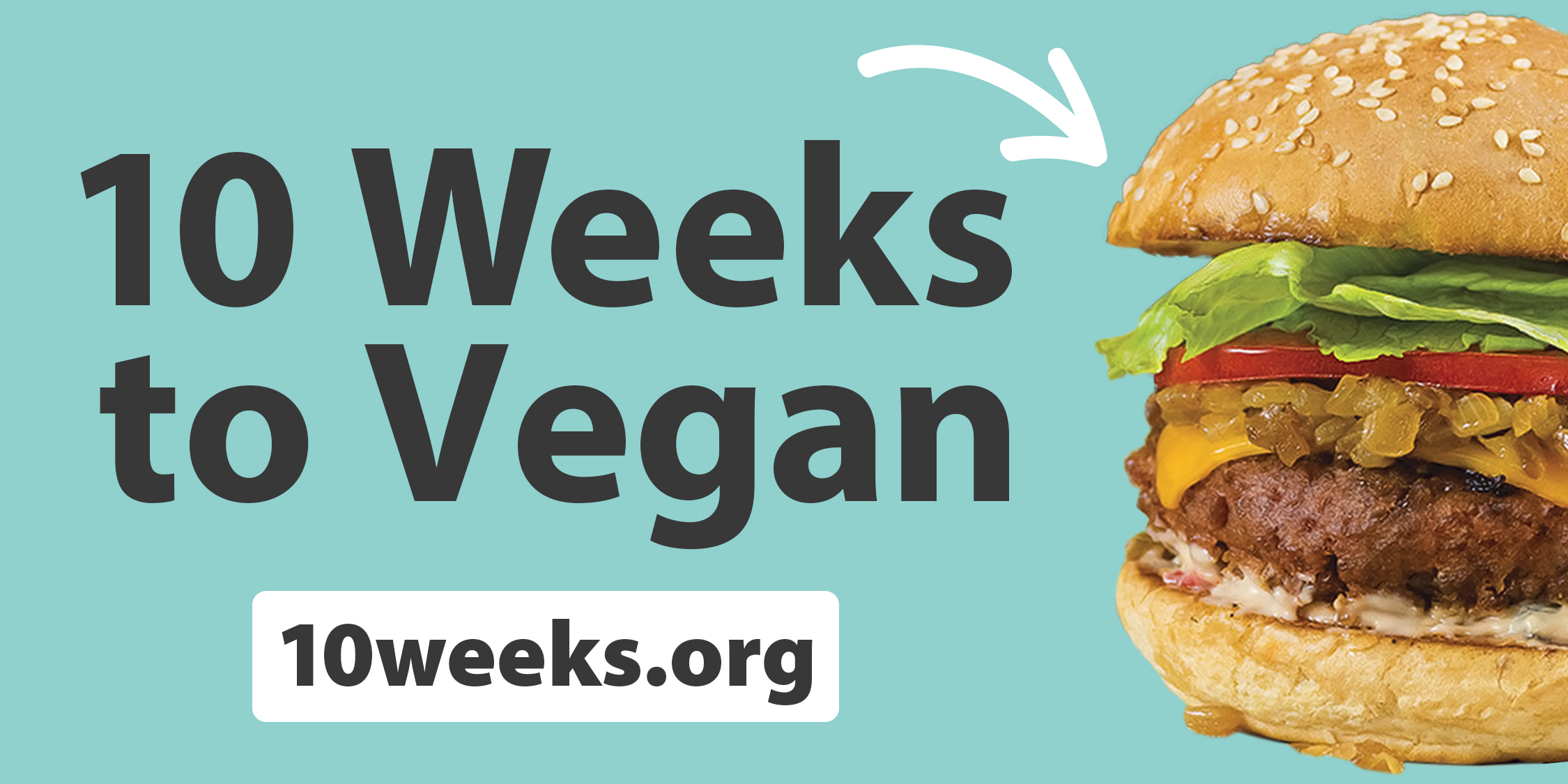 Bumper Sticker – 10 Weeks to Vegan w/ URL