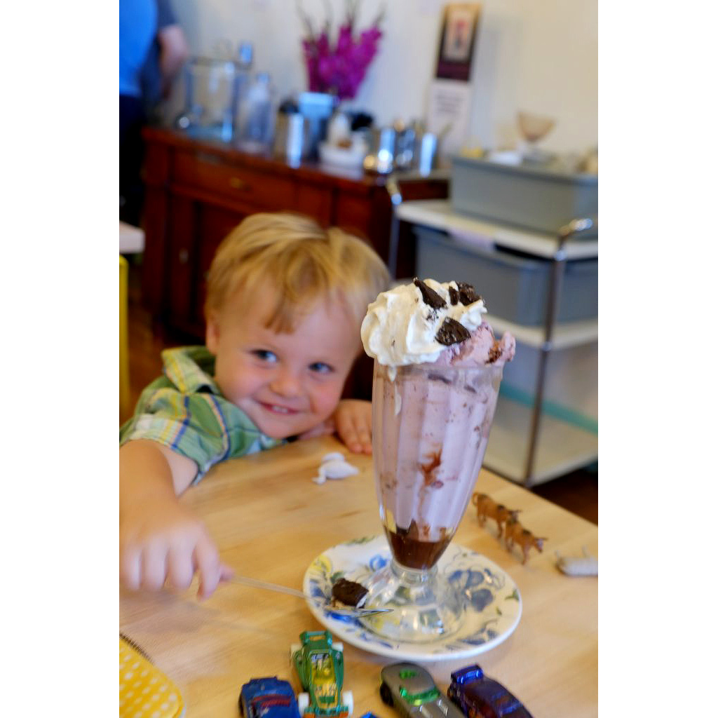 A Satisfied Patron at The Cookie Counter