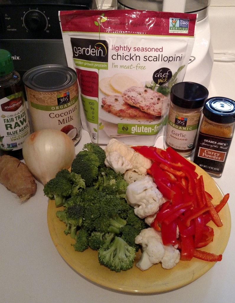 Chick'n curry ingredients