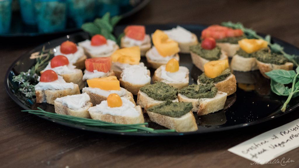 Roasted Mushrooms with Pesto, Tomatoes, and Miyoko’s Fresh VeganMozz